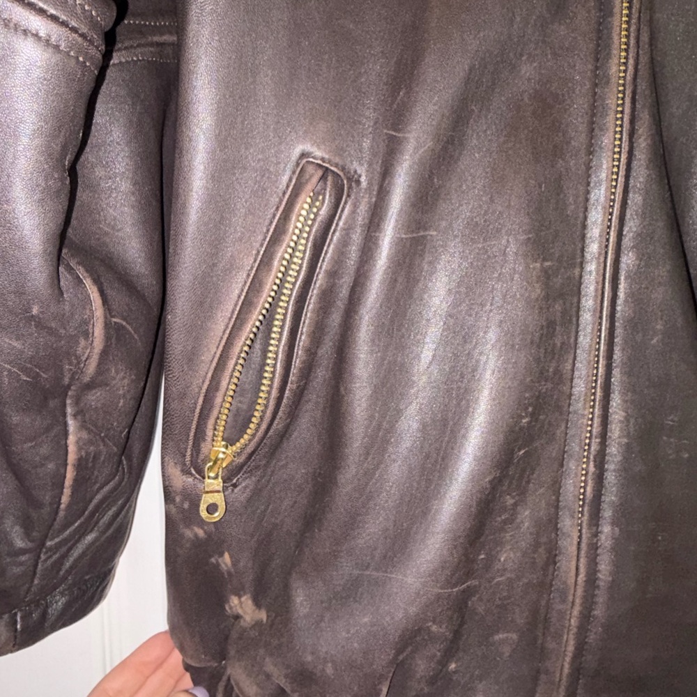 Vintage Marc New York Dark Brown Leather Jacket - Picture 7 of 12